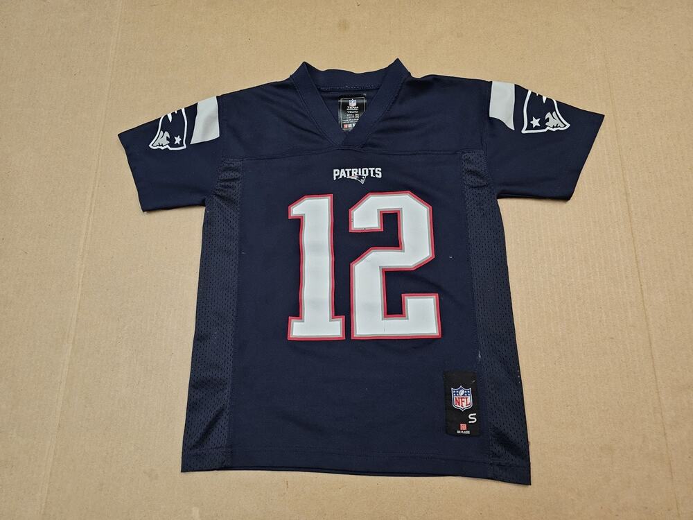 New England Patriots NFL Jersey Youth Small Navy Blue Tom Brady 12